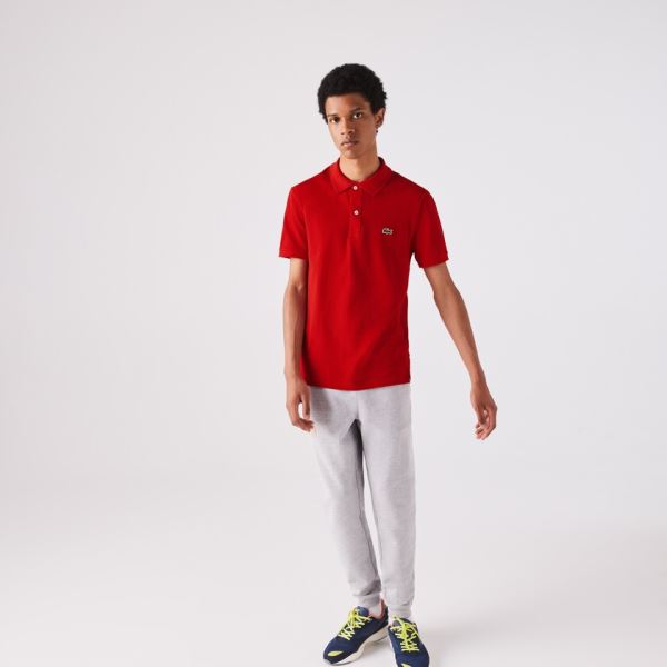 Lacoste Slim Fit Polo in Petit Piqué - Polo Pánské Červené | CZ-1Sy45X